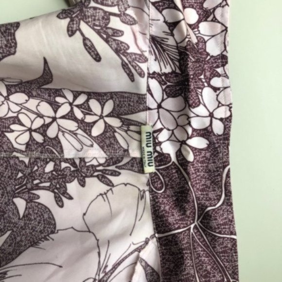 SOLD! RARE Miu Miu Hawaiian Print Floral Blouse - Picture 4 of 5